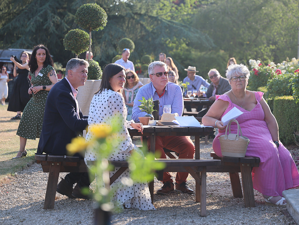 Village of the year judges relaxing during the awards ceremony