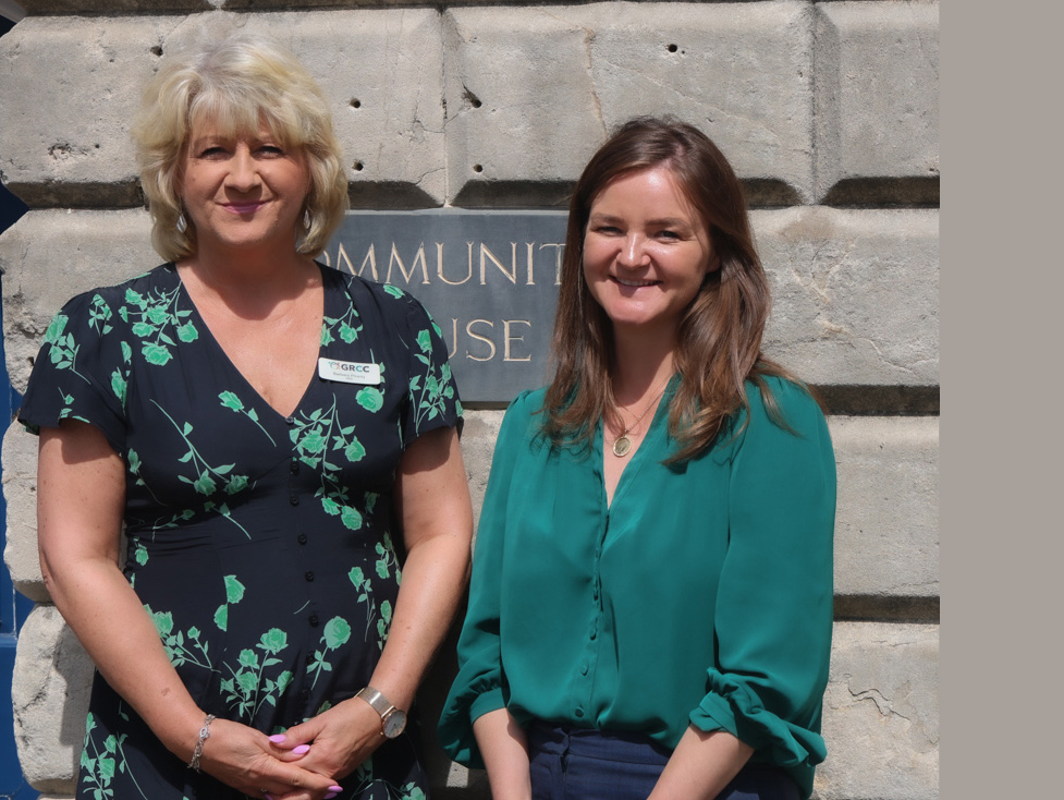 Left to right: Barbara Piranty GRCC CEO  with DEFRA Minister Jenny Riddell-Carpenter