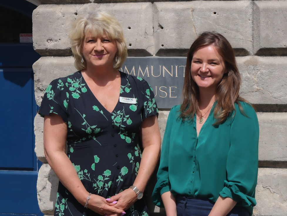 Barbara Piranty GRCC CEO with DEFRA Minister Jenny Riddell-Carpenter