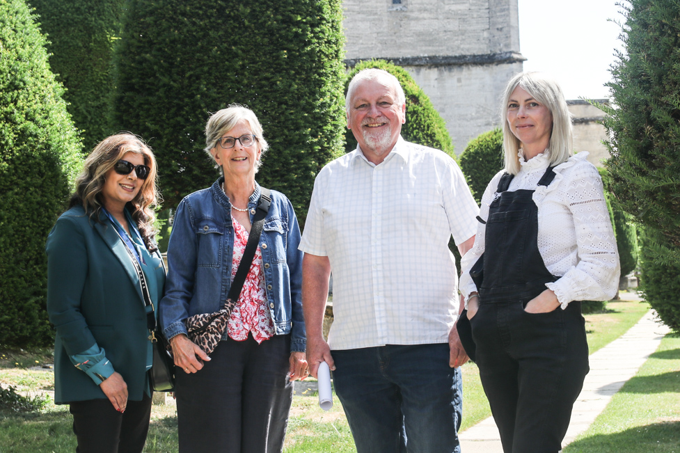Villagers from Painswick in a group photograph taken during the GRCC Gloucestershire Village of the Year judges' visit