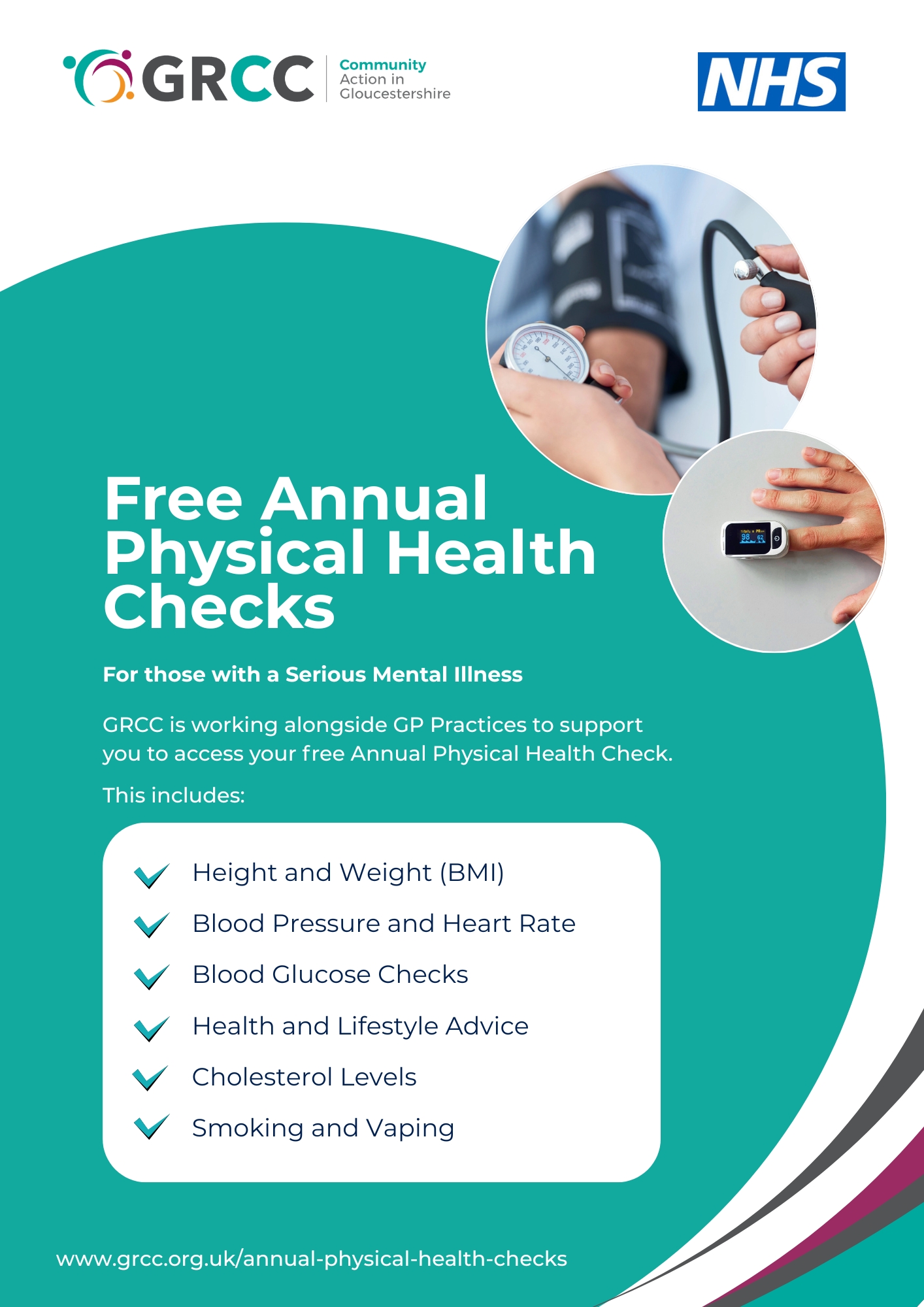 Annual Physical Health Checks leaflet side 1