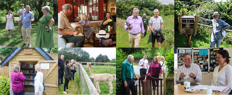 Collage of photos from Gloucestershire Village of the Year 2026 judging visits