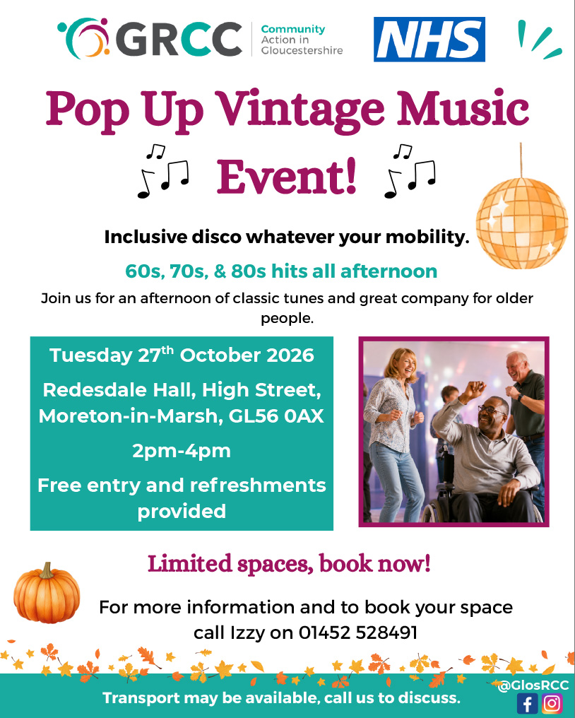 vintage music pop-up event moreton-in-marsh 27th October 2026